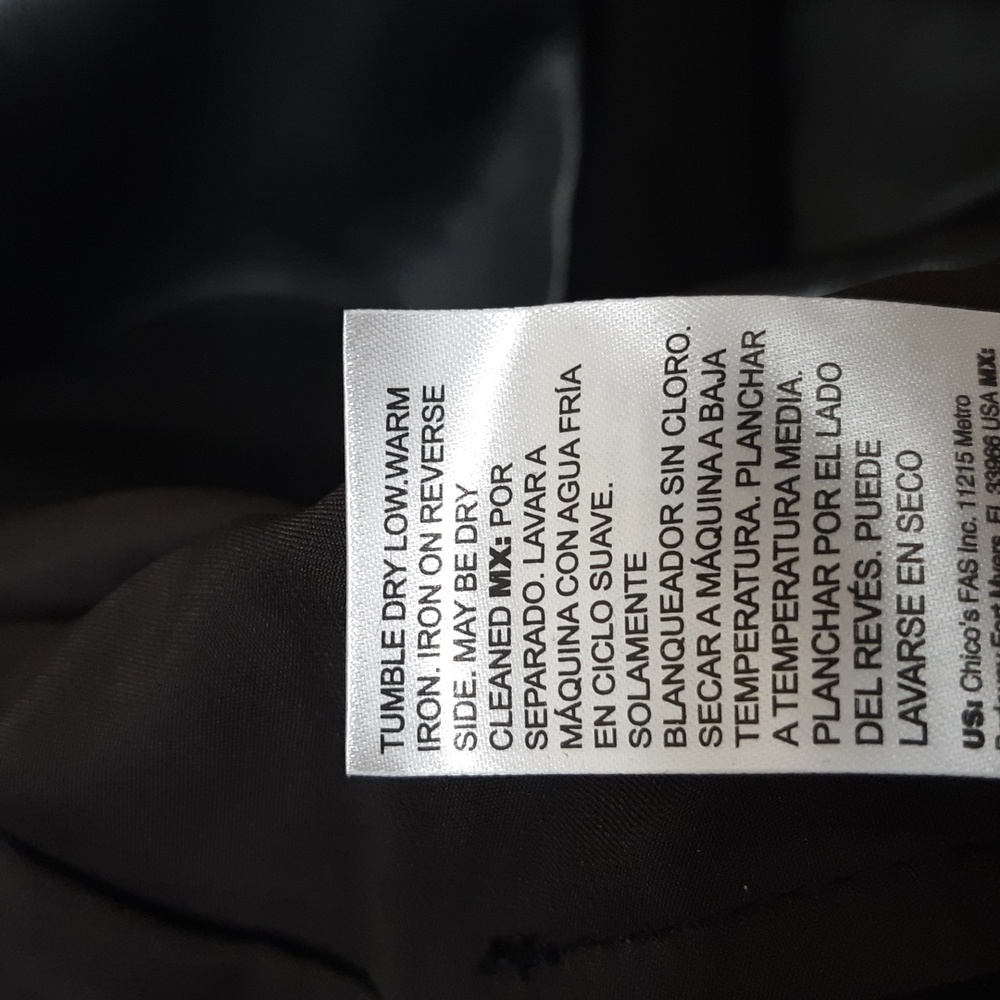 Chico's Black Faux Leather Jacket - Picture 9 of 10